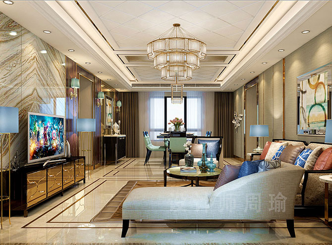 色哟哟抠逼世纪江尚三室两厅168平装修设计效果欣赏